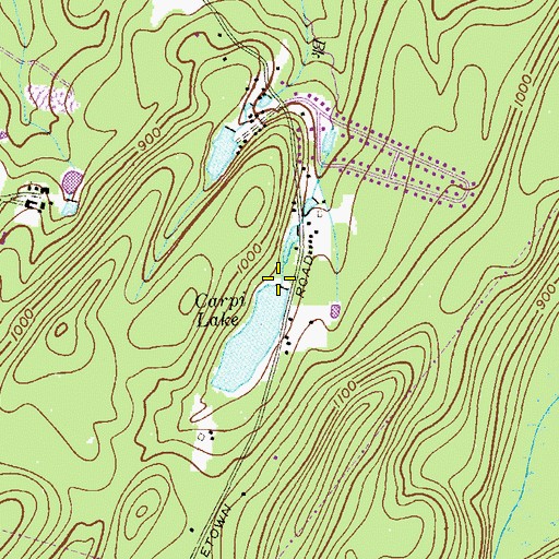 Topographic Map of Carpi Lake Dam, NJ