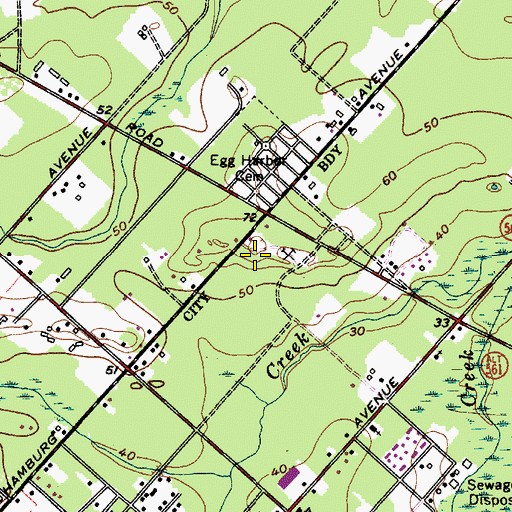 Topographic Map of WRDR-FM (Egg Harbor City), NJ