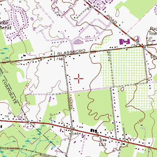 Topographic Map of Reeder Airport (historical), NJ