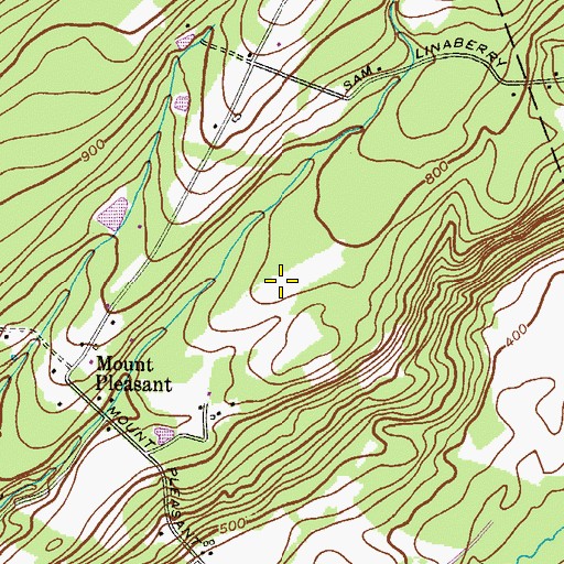 Topographic Map of Mount Pleasant Landing Strip, NJ