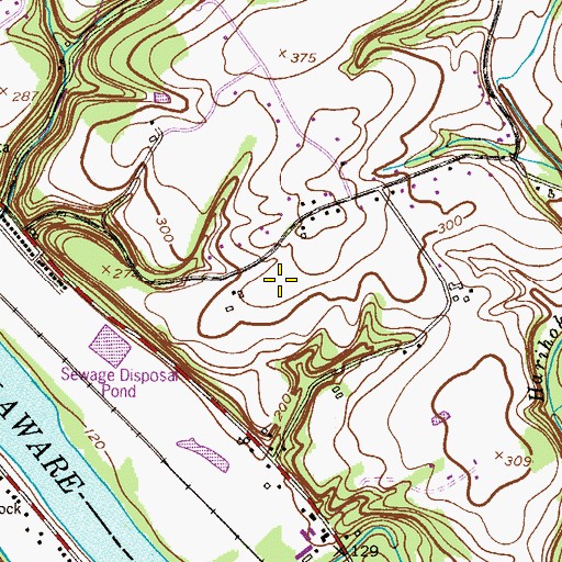 Topographic Map of Herr Brothers Airport, NJ
