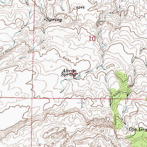 Topographic Map of Abran Spring, NM