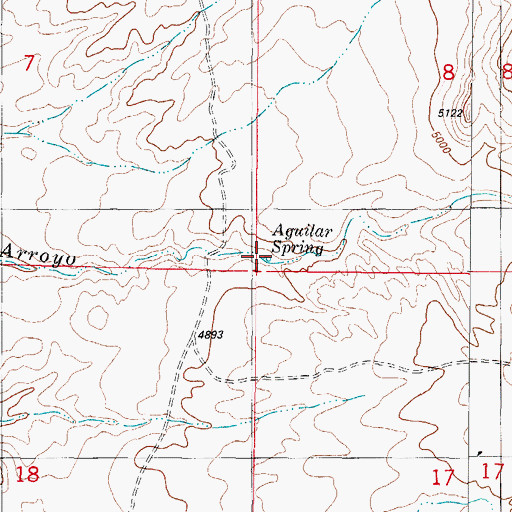 Topographic Map of Aguilar Spring, NM