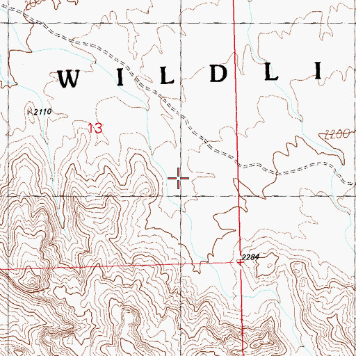 Topographic Map of Oak Canyon, AZ