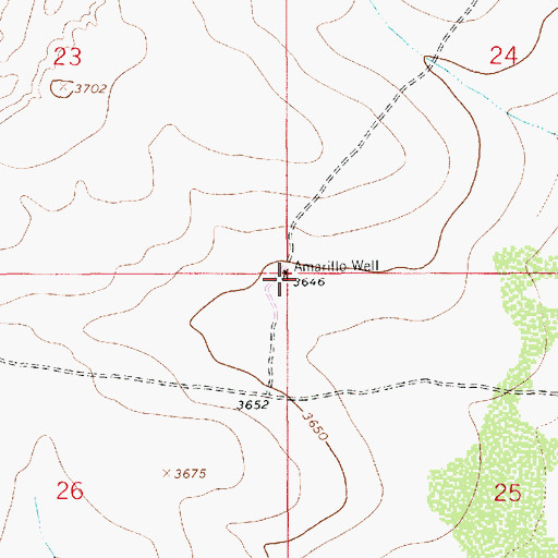 Topographic Map of Amarillo Well, NM