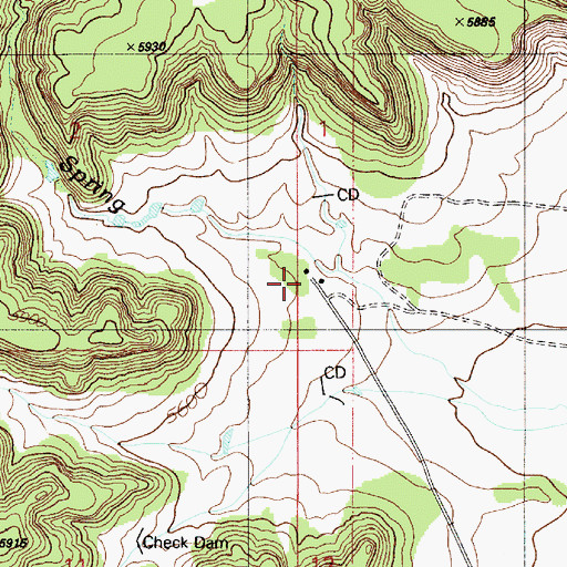 Topographic Map of Armstrong Ranch Headquarters, NM