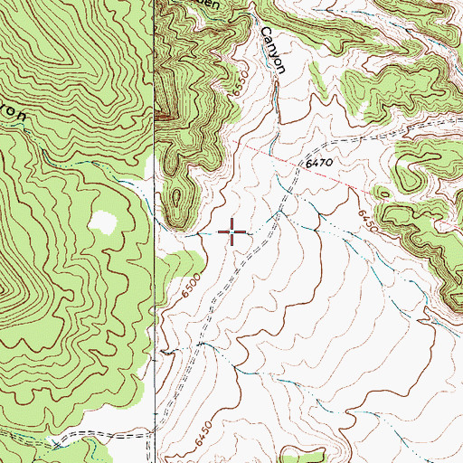 Topographic Map of Ashenfelder Canyon, NM