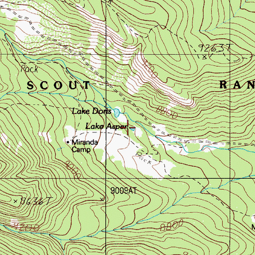 Topographic Map of Lake Aspen, NM
