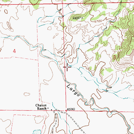 Topographic Map of Augustine Canyon, NM