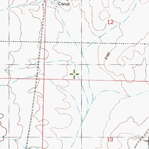Topographic Map of Aubrey Valley, AZ