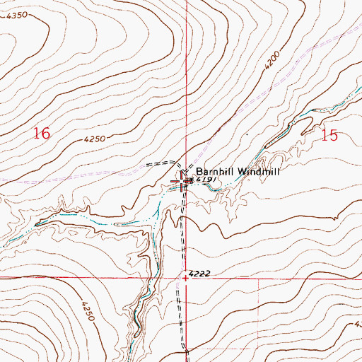 Topographic Map of Barnhill Windmill, NM