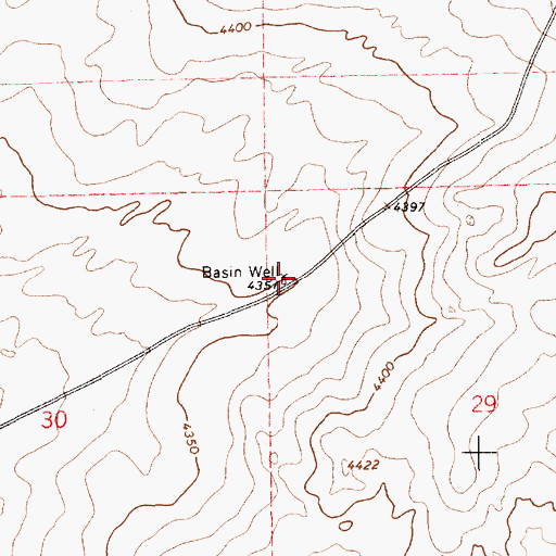 Topographic Map of Basin Well, NM