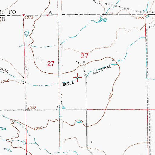 Topographic Map of Bell Lateral, NM