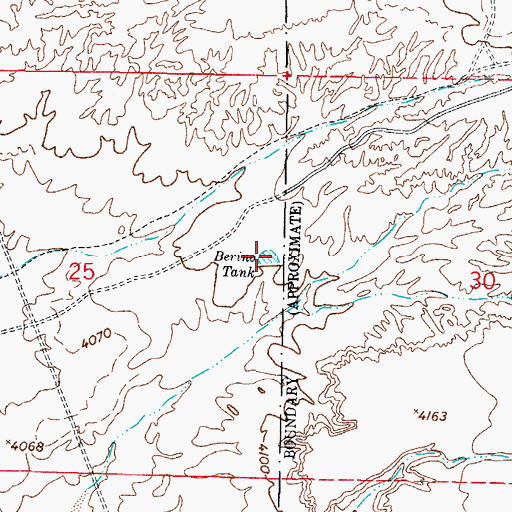 Topographic Map of Berino Tank, NM