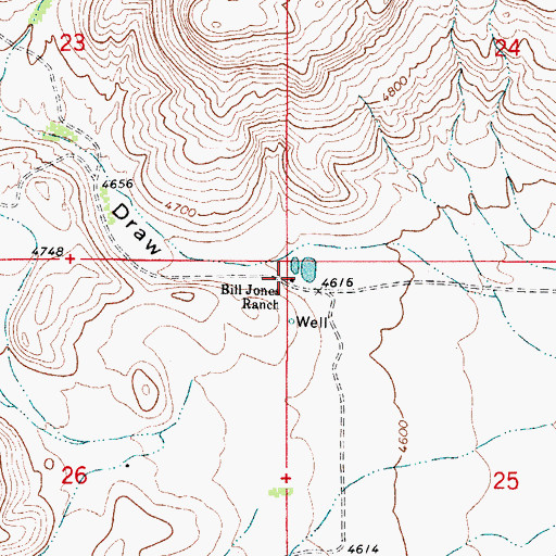 Topographic Map of Bill Jones Ranch, NM