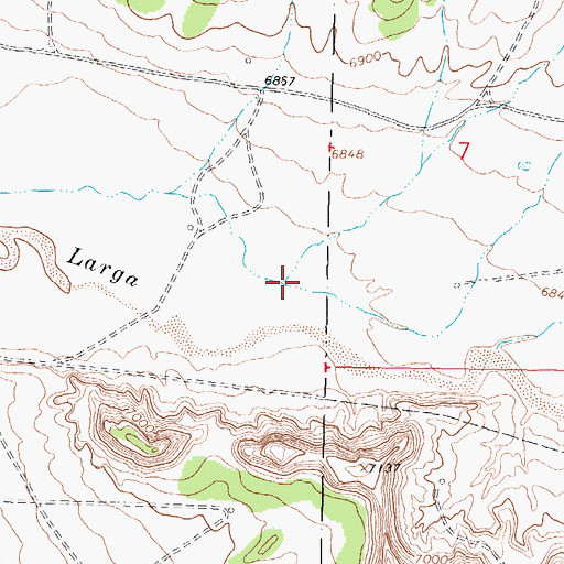 Topographic Map of Billy Rice Canyon, NM