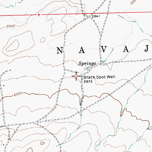 Topographic Map of Black Spot Well, NM