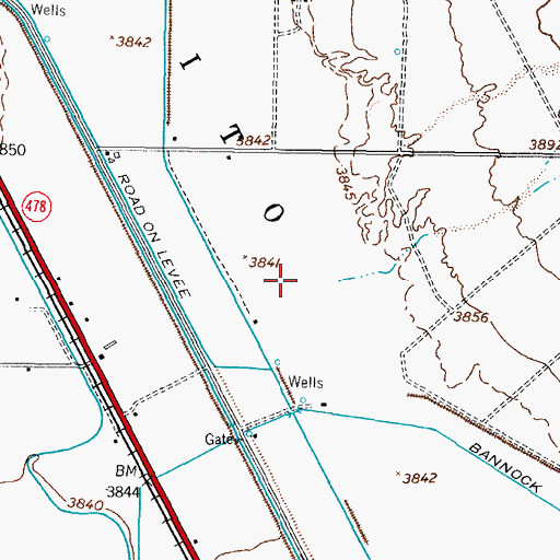 Topographic Map of Brazito, NM