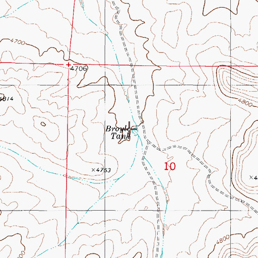 Topographic Map of Broyle Tank, NM