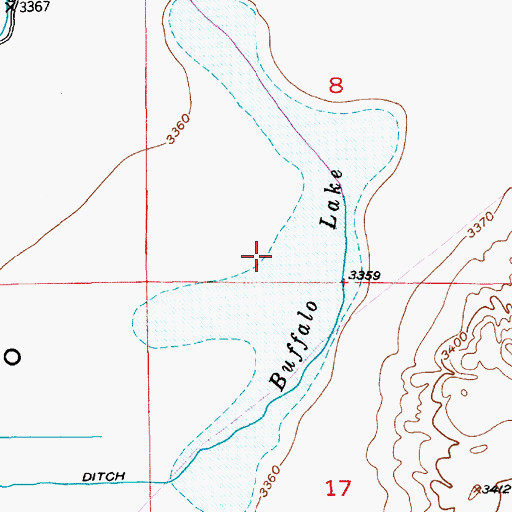 Topographic Map of Buffalo Lake, NM