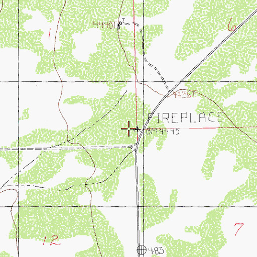 Topographic Map of Burketts Ranch (historical), NM