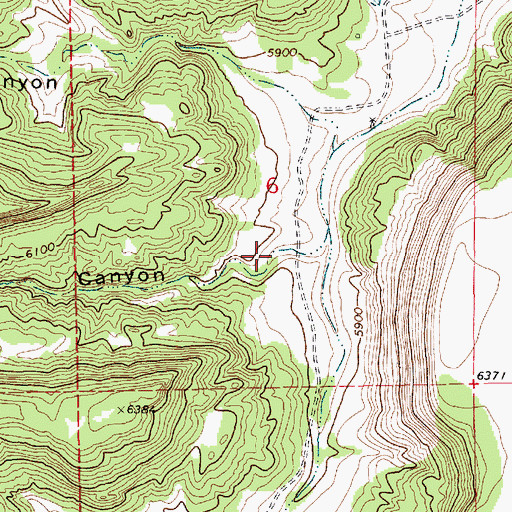 Topographic Map of Burnt Canyon, NM