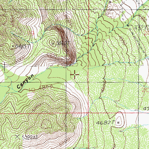 Topographic Map of Oak Grove Canyon, AZ