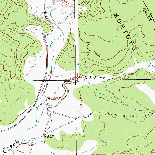 Topographic Map of C A Camp, NM