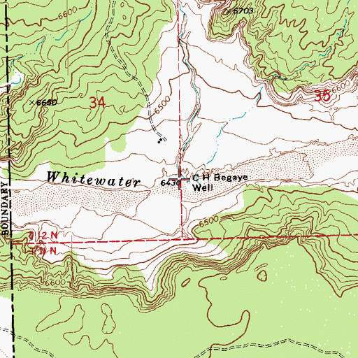 Topographic Map of CH Begaye Well, NM