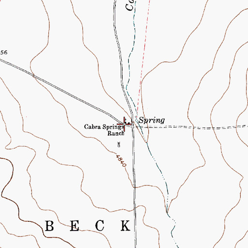 Topographic Map of Cabra Springs Ranch, NM
