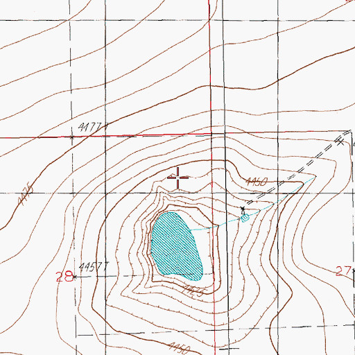 Topographic Map of Caliche Pits, NM