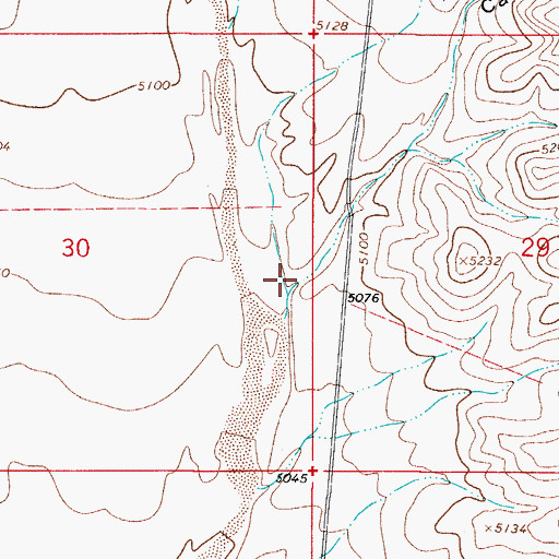 Topographic Map of Cat Draw, NM