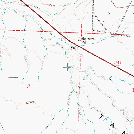 Topographic Map of Chacon Canyon, NM
