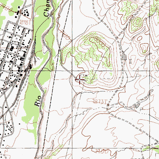 Topographic Map of Chama Cemetery, NM