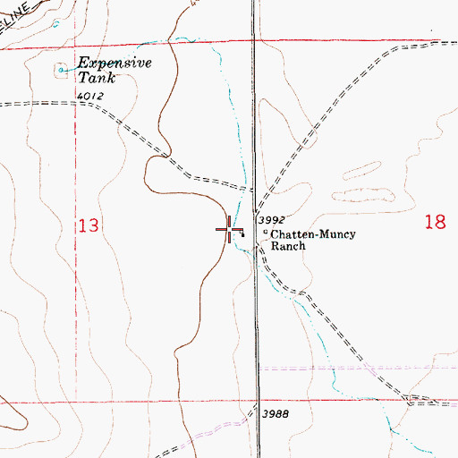 Topographic Map of Chatten-Muncy Ranch, NM