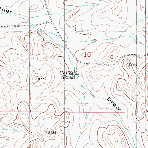 Topographic Map of Childs Tank, NM