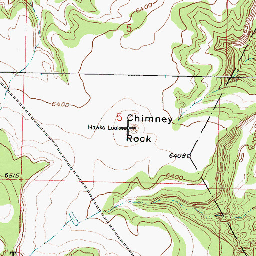 Topographic Map of Chimney Rock, NM