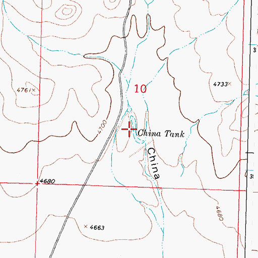 Topographic Map of China Tank, NM