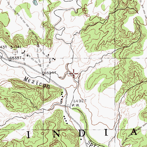 Topographic Map of Chuska Wash, NM