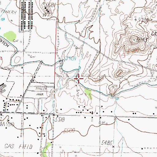 Topographic Map of Citizens Ditch, NM