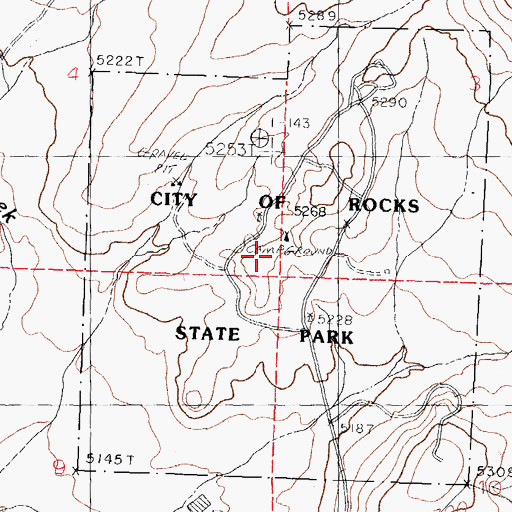 Topographic Map of City of Rocks State Park, NM