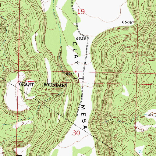 Topographic Map of Clay Mesa, NM