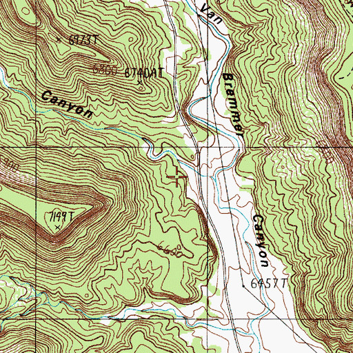 Topographic Map of Coal Canyon, NM