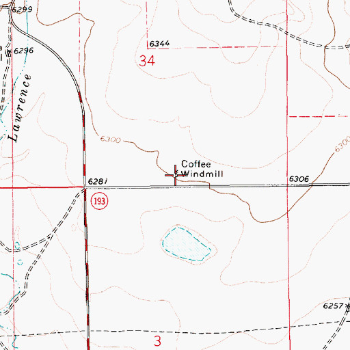 Topographic Map of Coffee Windmill, NM