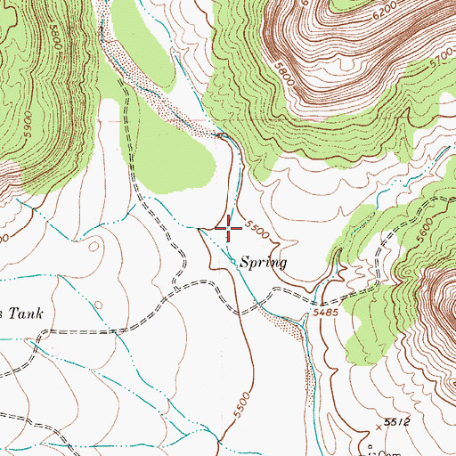 Topographic Map of Conchas Canyon, NM
