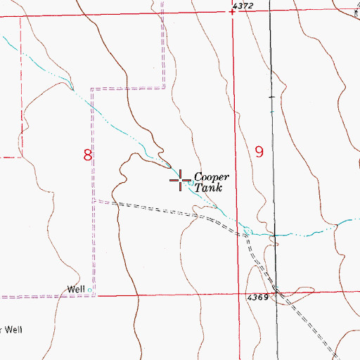 Topographic Map of Cooper Tank, NM