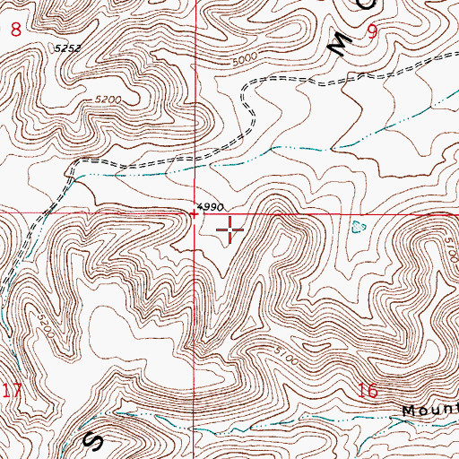 Topographic Map of Cornudas Mountains, NM