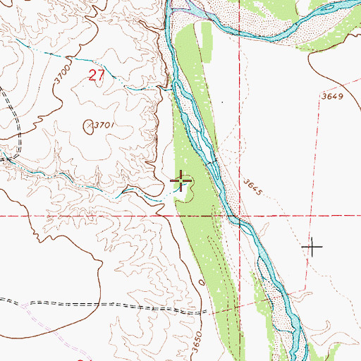 Topographic Map of Cottonwood Draw, NM