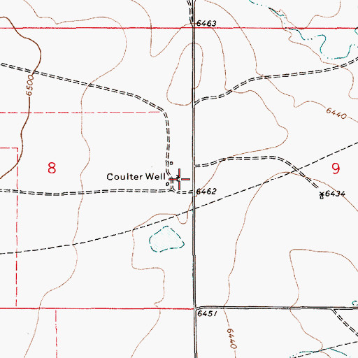 Topographic Map of Coulter Well, NM
