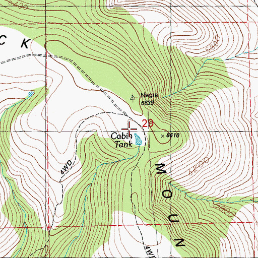 Topographic Map of Cow Camp, NM
